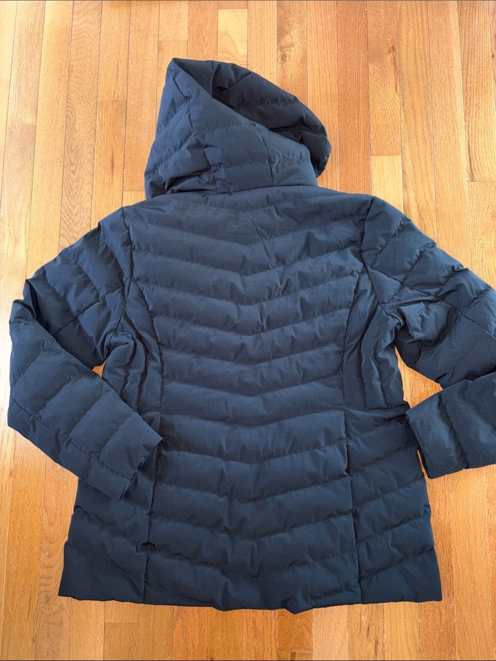 32 Degrees Heat Black Puffer Coat Size Large Hooded Jacket - Picture 6 of 6